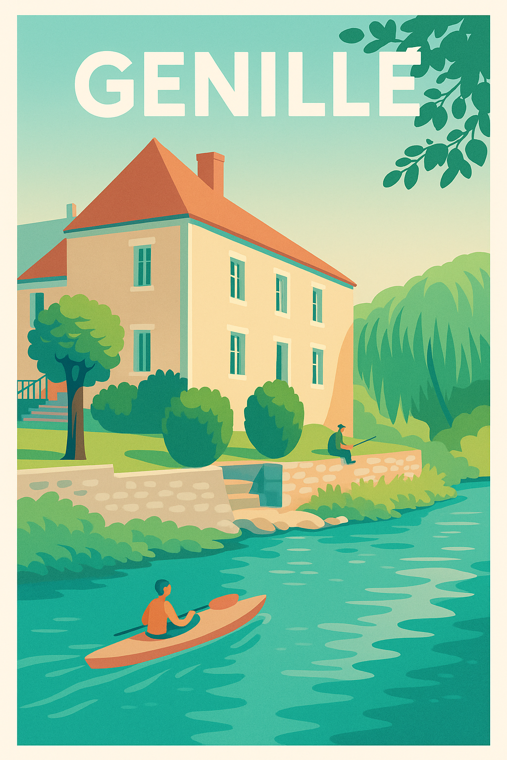 Affiche de Genillé - Évasion paisible au fil de l'eau
