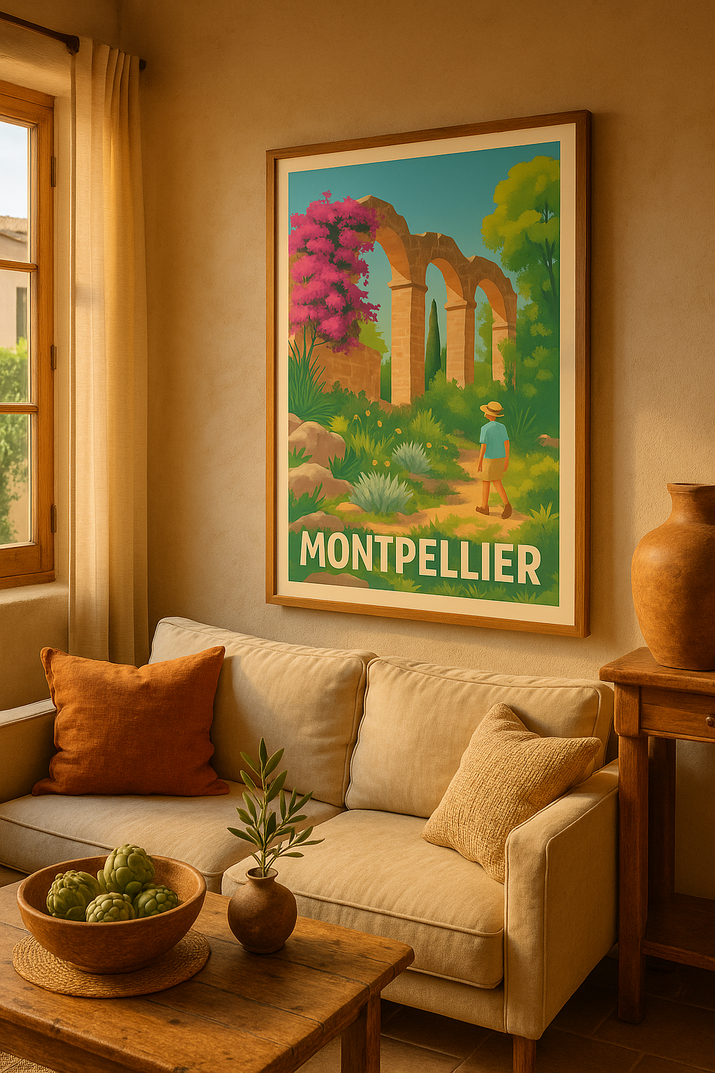 Affiche Montpellier — Flânerie au cœur des vestiges antiques · poster d'art de Montpellier