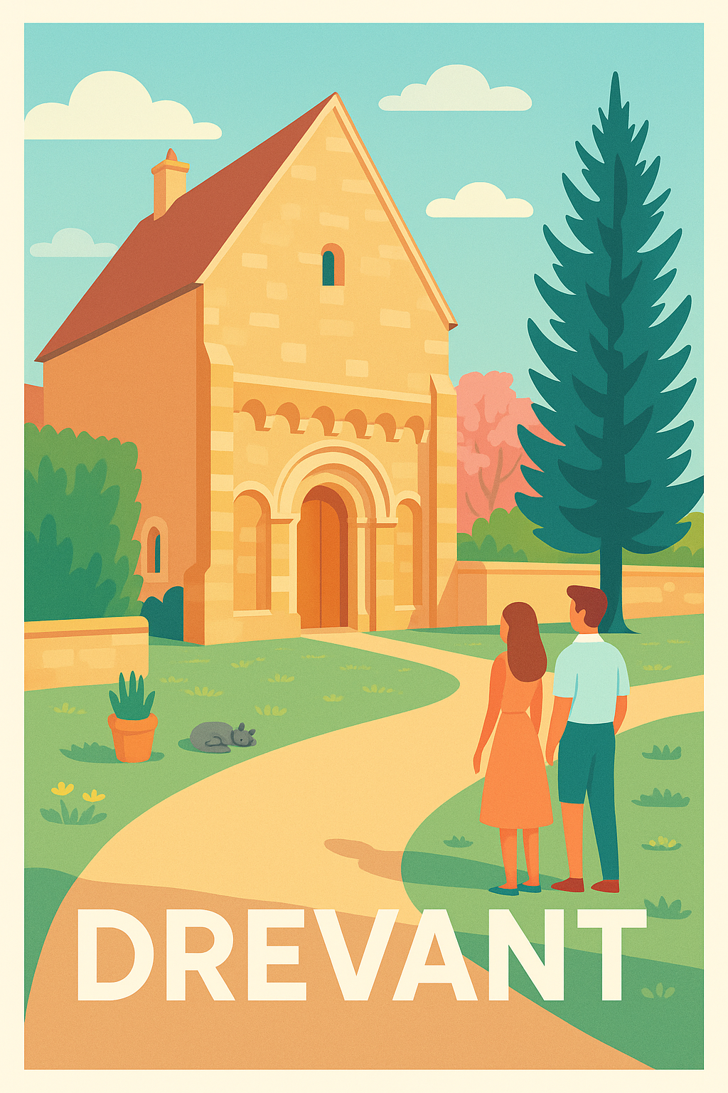 Affiche Drevant — Charme et sérénité en Berry · poster d'art de Drevant