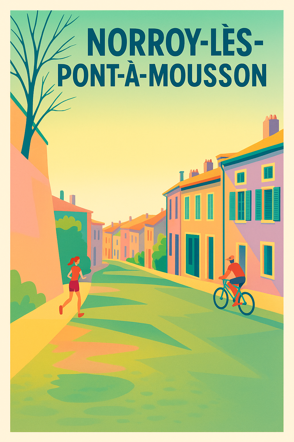 Affiche de Norroy-lès-Pont-à-Mousson - Une balade paisible en couleurs douces