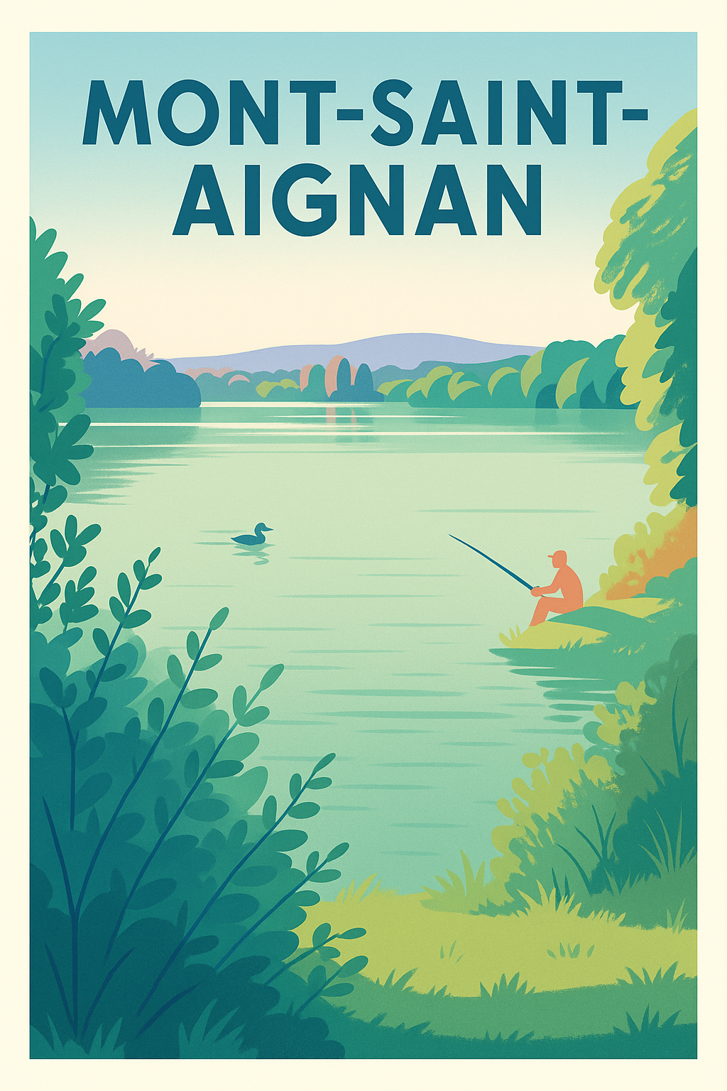 Affiche de Mont-Saint-Aignan - Sérénité au bord de l'eau