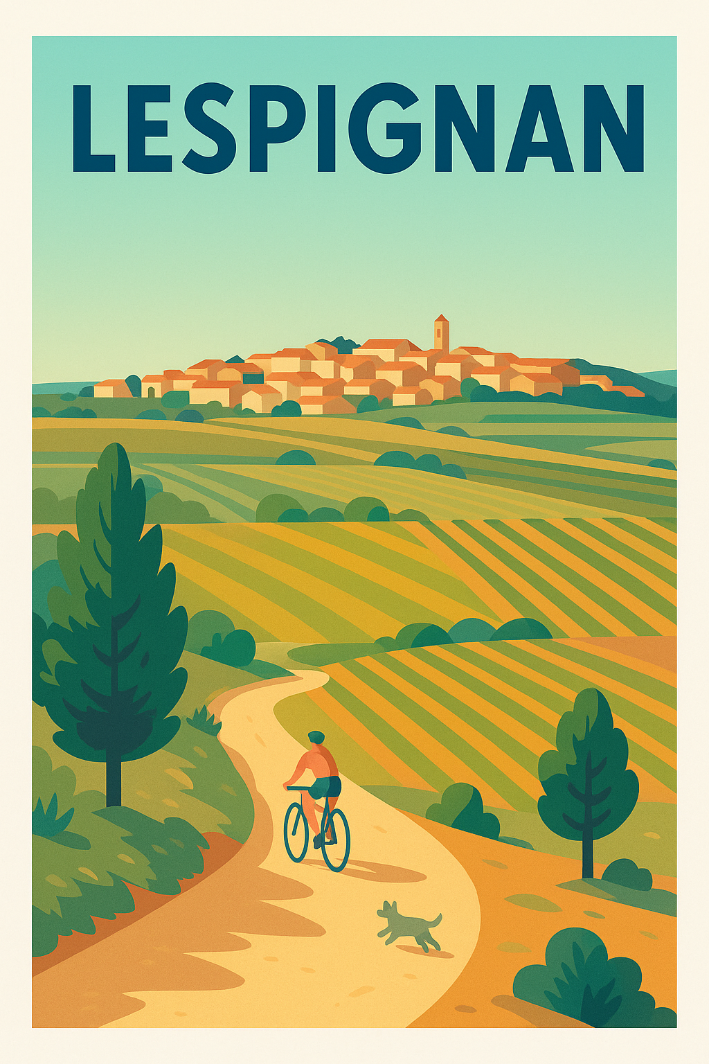 Affiche de Lespignan - Balade champêtre en terre viticole