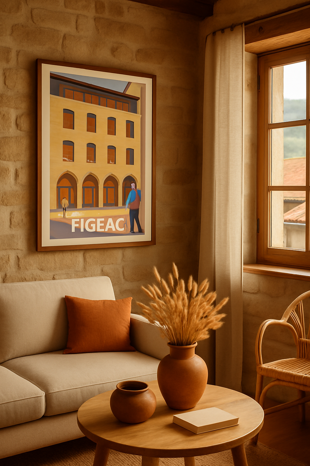 Mise en situation Affiche de Figeac - Une plongée au cœur de l'histoire médiévale