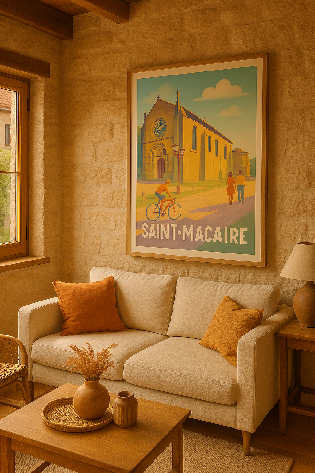 Mise en situation Affiche de Saint-Macaire - Charme et sérénité au cœur de la Gironde
