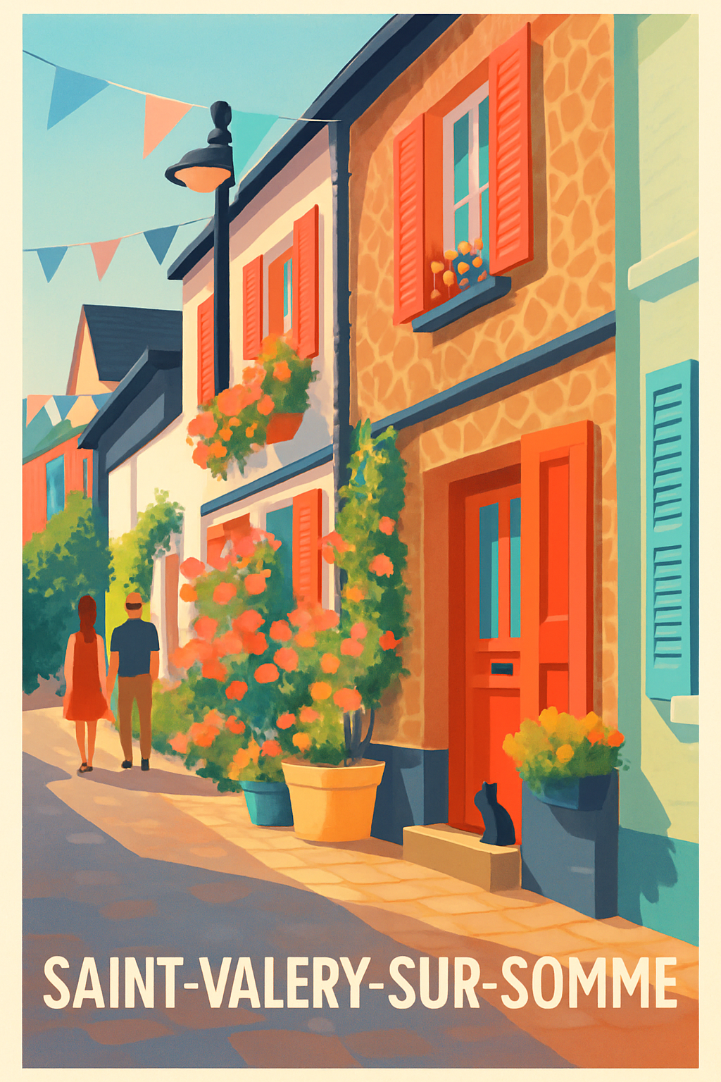 Affiche de Saint-Valery-sur-Somme - Charme estival et ruelles fleuries