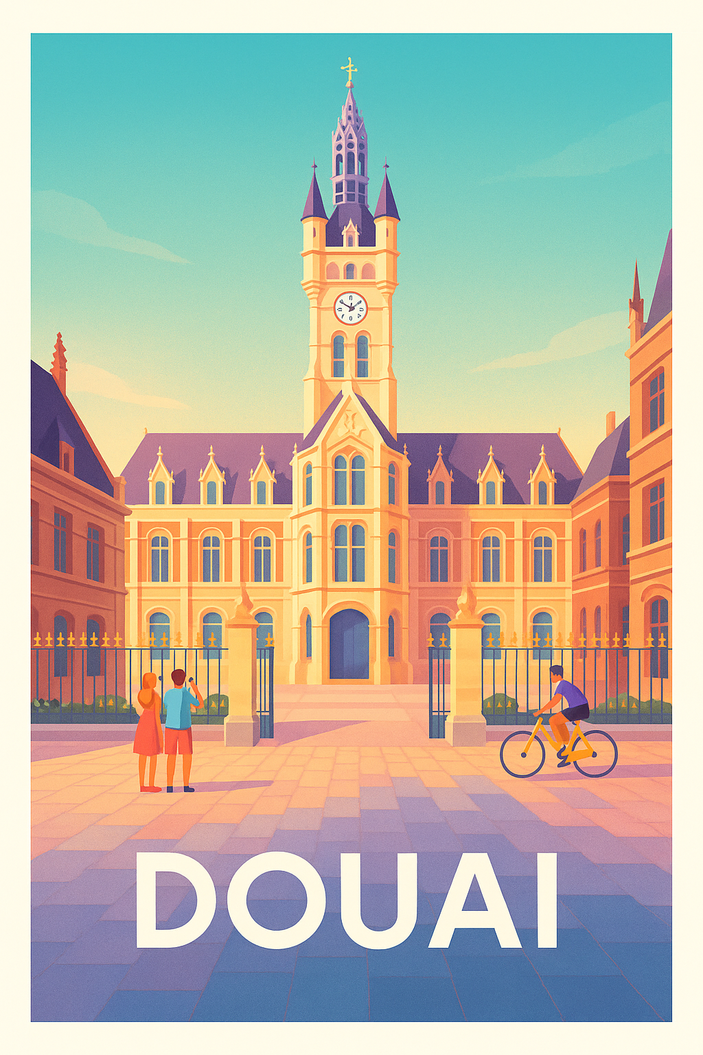 Affiche Douai — Charme historique au cœur de la ville · poster d'art de Douai