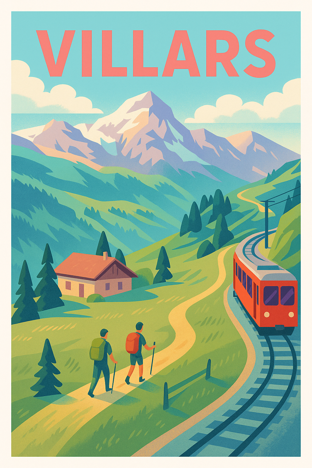 Affiche de Villars - Balade entre montagnes et sentiers