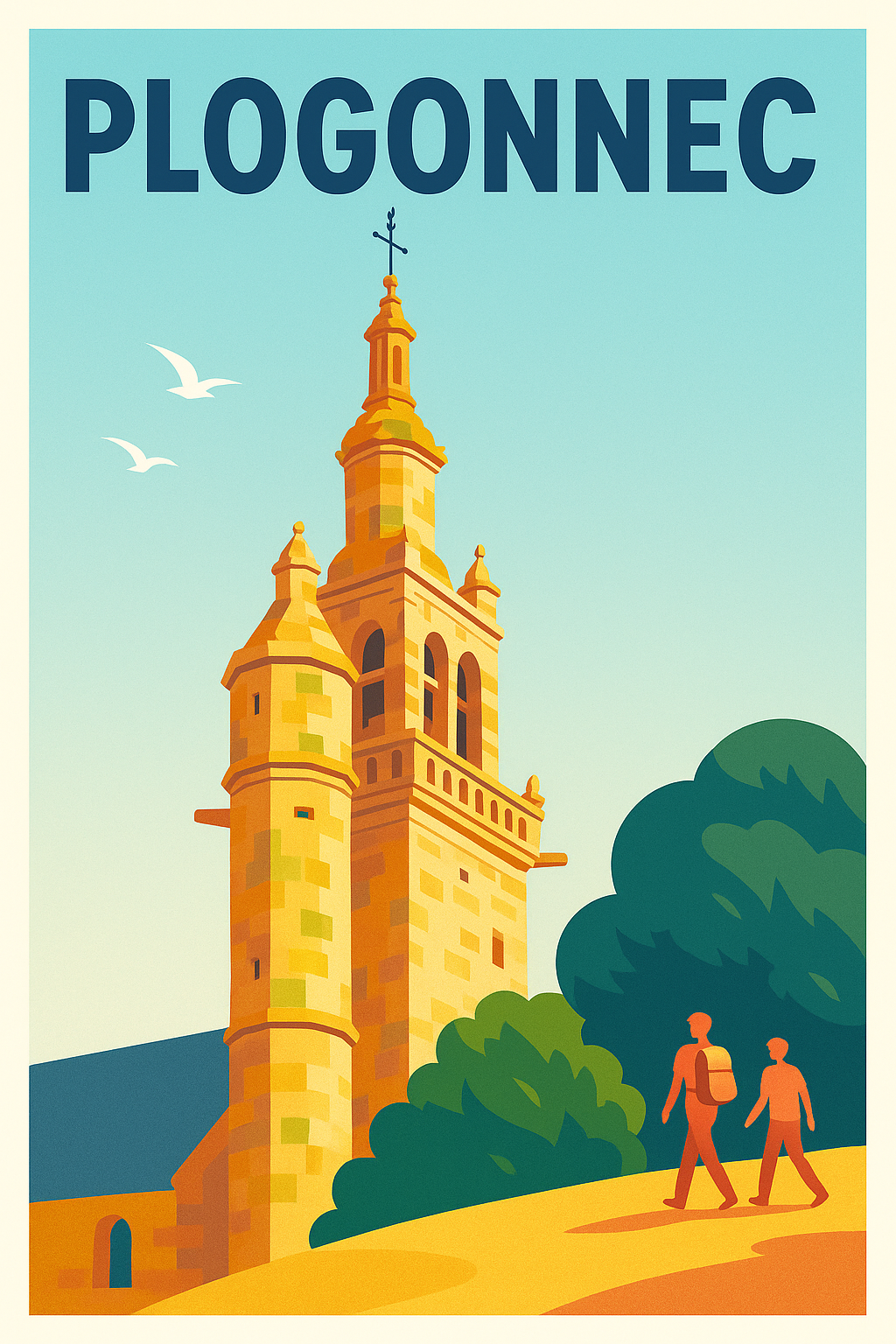 Affiche de Plogonnec - L'élégance architecturale en Bretagne