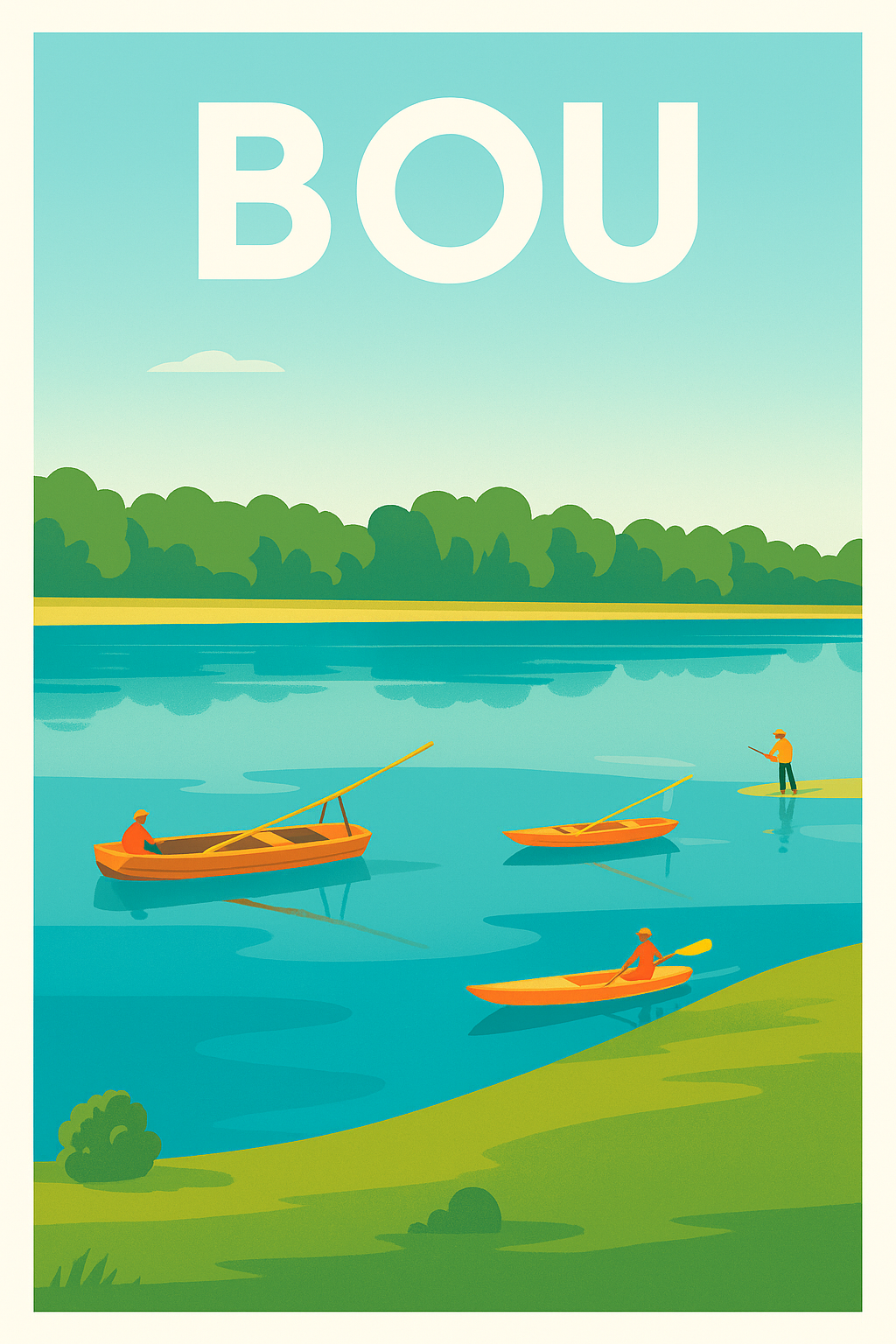 Affiche de Bou - Sérénité au fil de l'eau