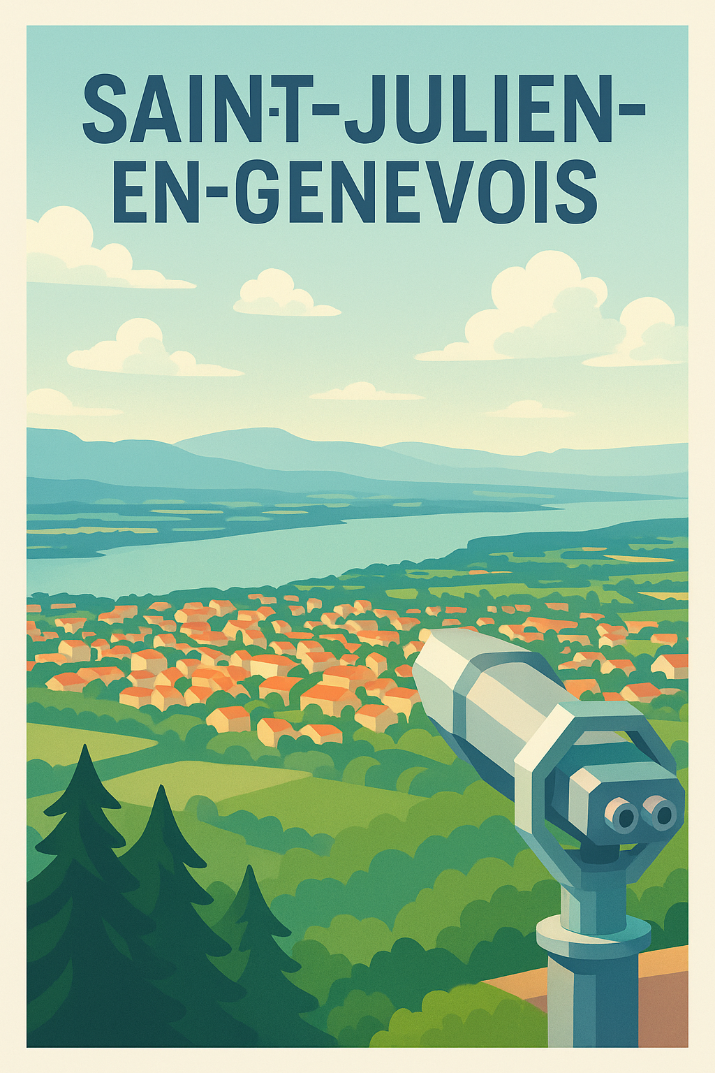 Affiche de Saint-Julien-en-Genevois - Vue Panoramique et Découverte