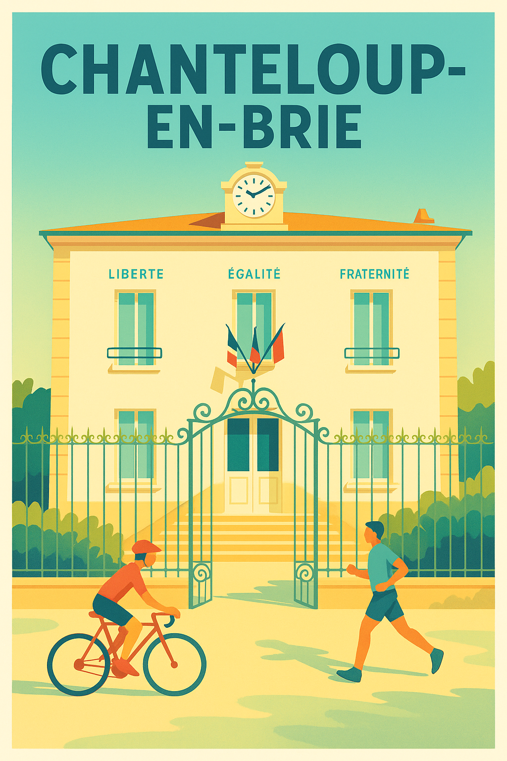 Affiche de Chanteloup-en-Brie - Ambiance quotidienne et patrimoine local