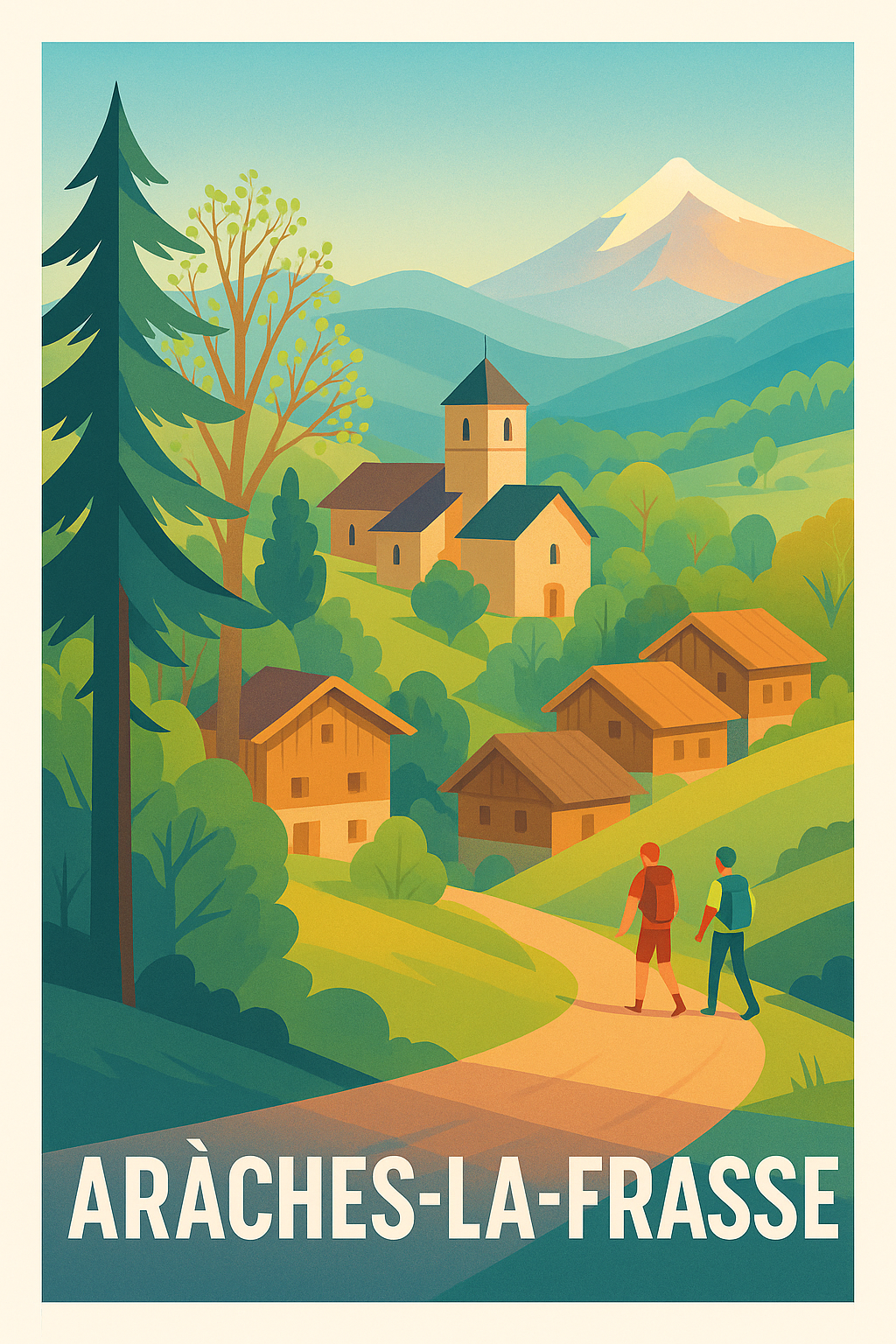 Affiche Arâches-La-Frasse — Évasion en pleine nature alpine · poster d'art de Arâches-La-Frasse