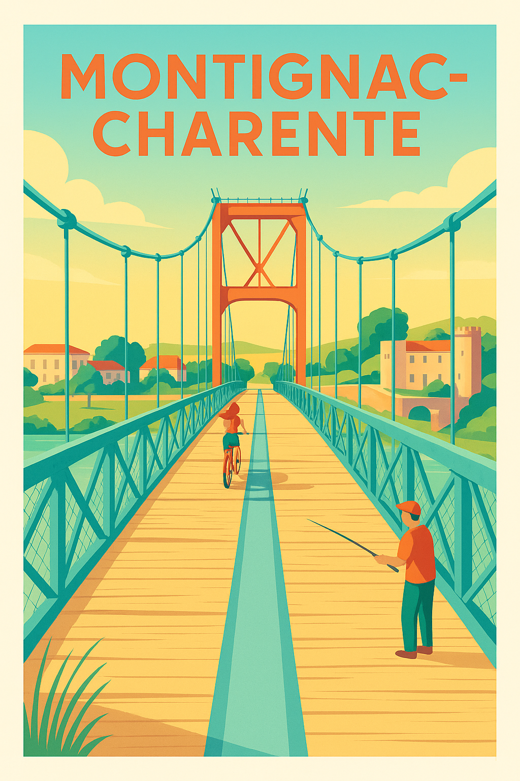 Affiche de Montignac-Charente - Pont suspendu et moments paisibles