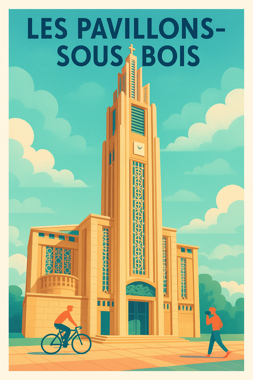 Affiche Les Pavillons-sous-Bois — L'élégance architecturale au cœur de la ville · poster d'art de Les Pavillons-sous-Bois