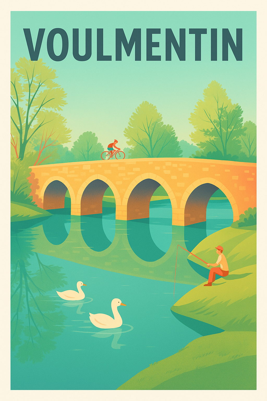Affiche de Voulmentin - Sérénité entre rivière et nature