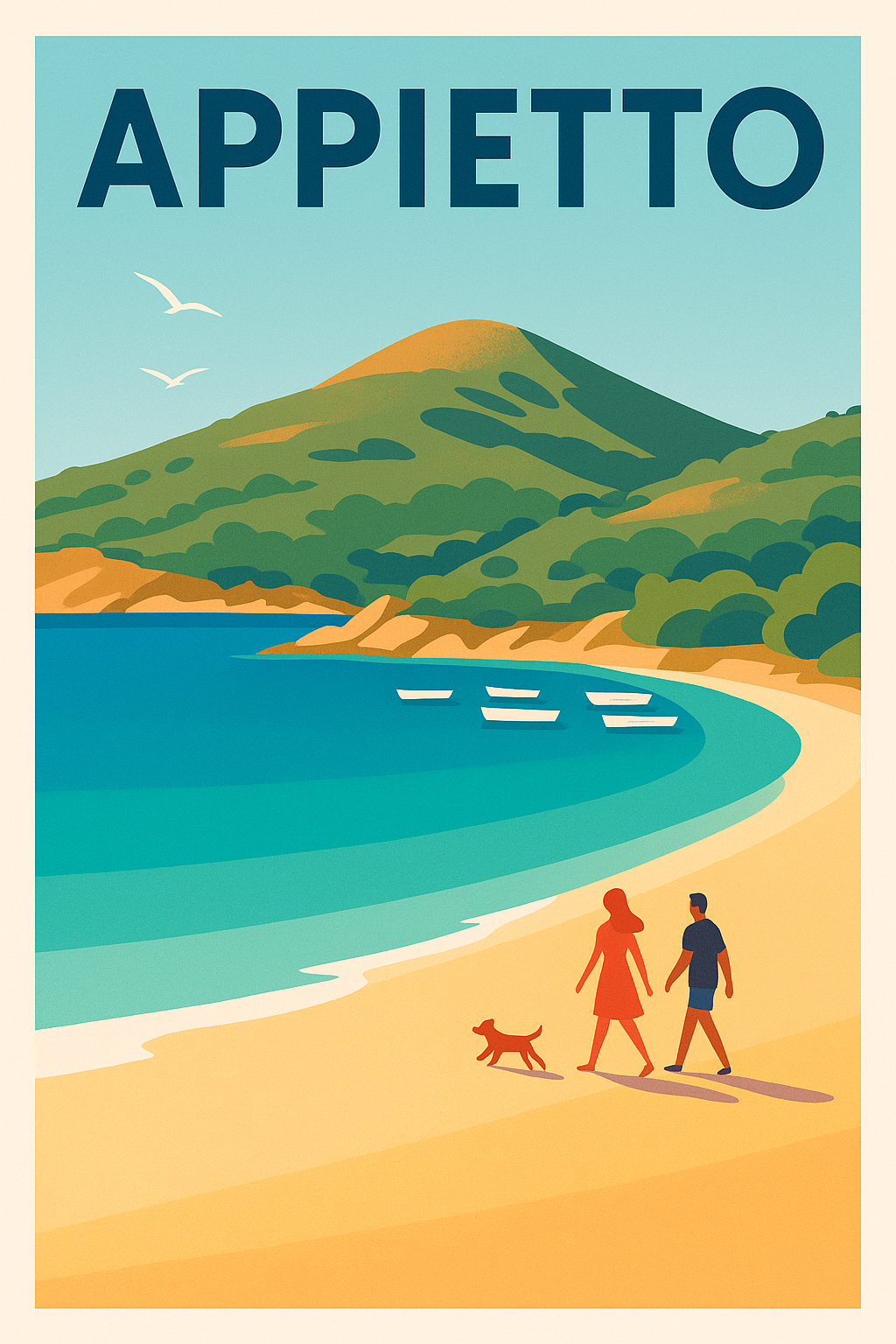 Affiche de Appietto - Promenade tranquille au bord de la mer