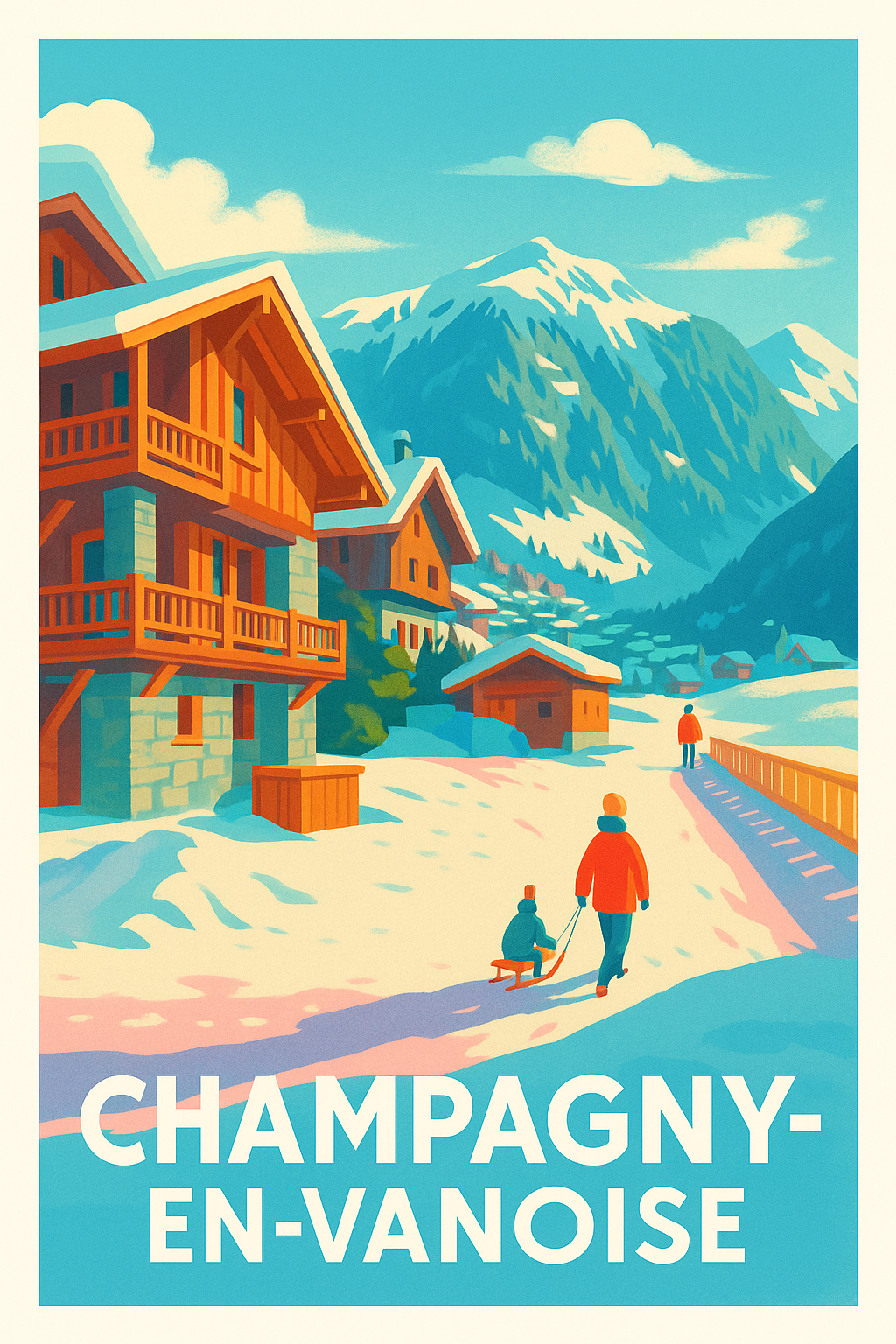 Affiche de Champagny-en-Vanoise - Escapade hivernale en montagne