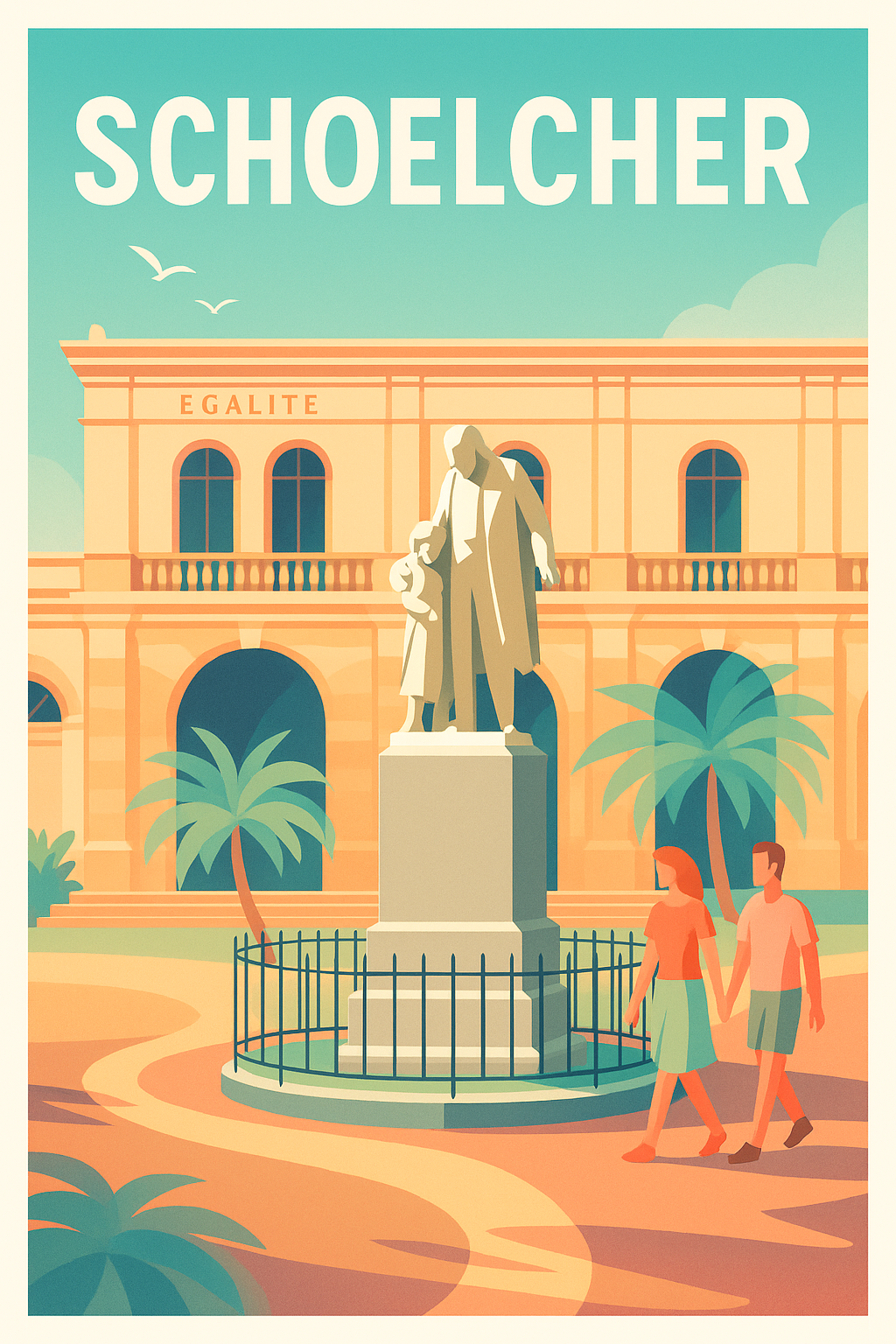 Affiche de Schoelcher - Harmonie et Égalité dans la Ville