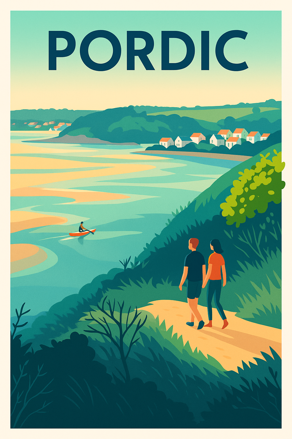 Affiche de Pordic - Invitation à la sérénité en bord de mer