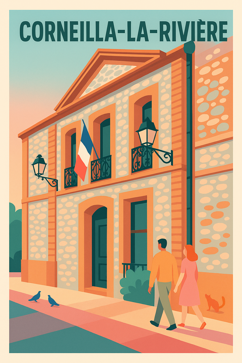 Affiche de Corneilla-la-Rivière - Charme et sérénité d'un village authentique