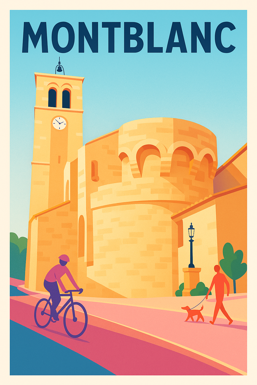 Affiche de Montblanc - Tranquillité et patrimoine illuminés