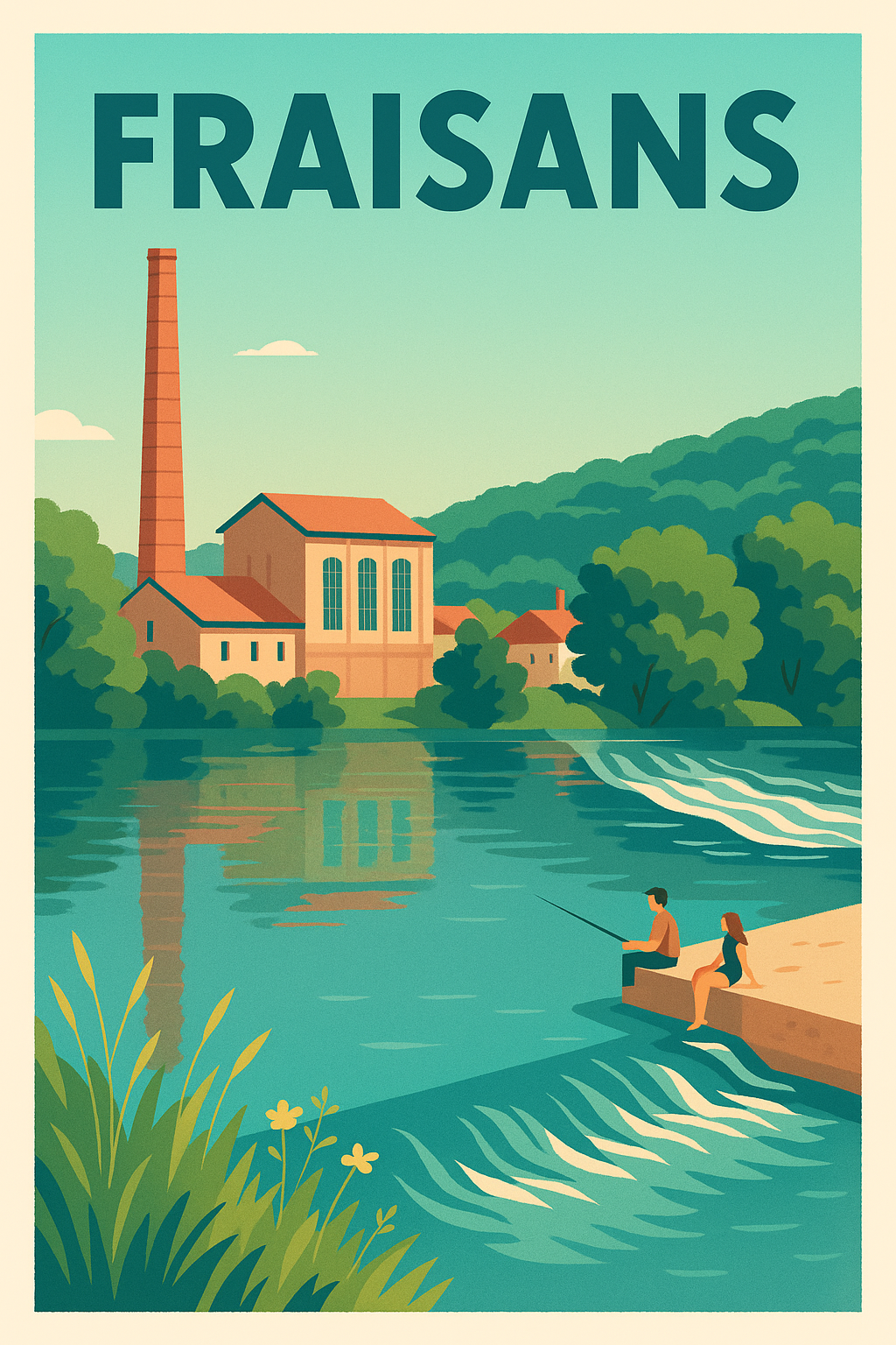 Affiche de Fraisans - Sérénité au bord de l'eau