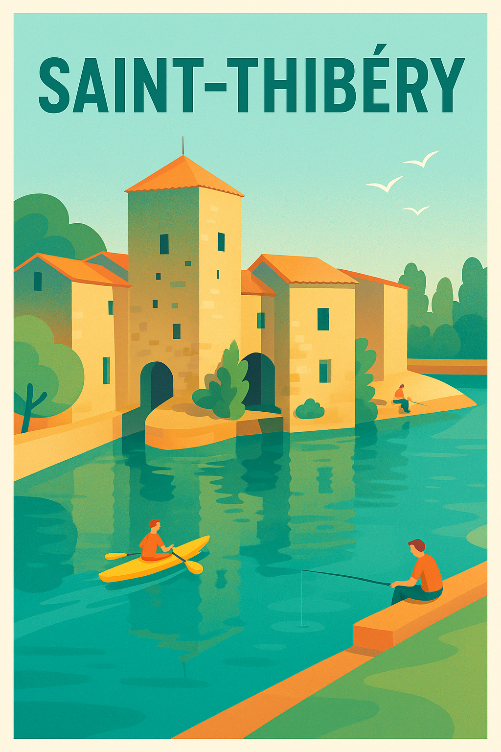 Affiche de Saint-Thibéry - Charme et Sérénité au Bord de l'Eau
