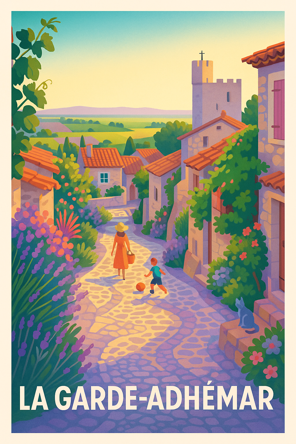 Affiche La Garde-Adhémar — Charme Provençal Authentique · poster d'art de La Garde-Adhémar