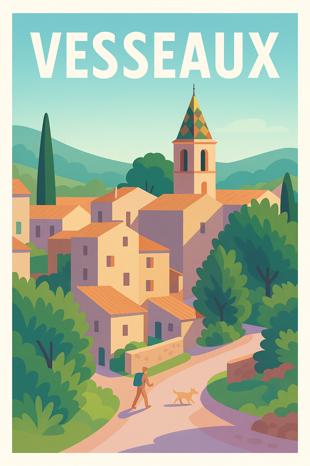 Affiche de Vesseaux - Escapade paisible en Ardèche