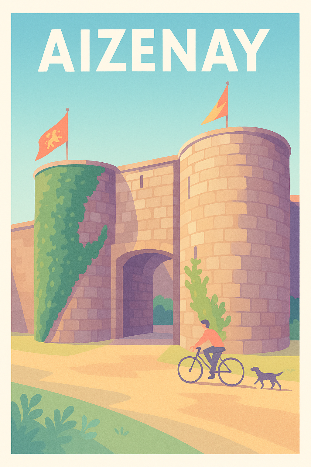 Affiche de Aizenay - Charme et patrimoine à vélo