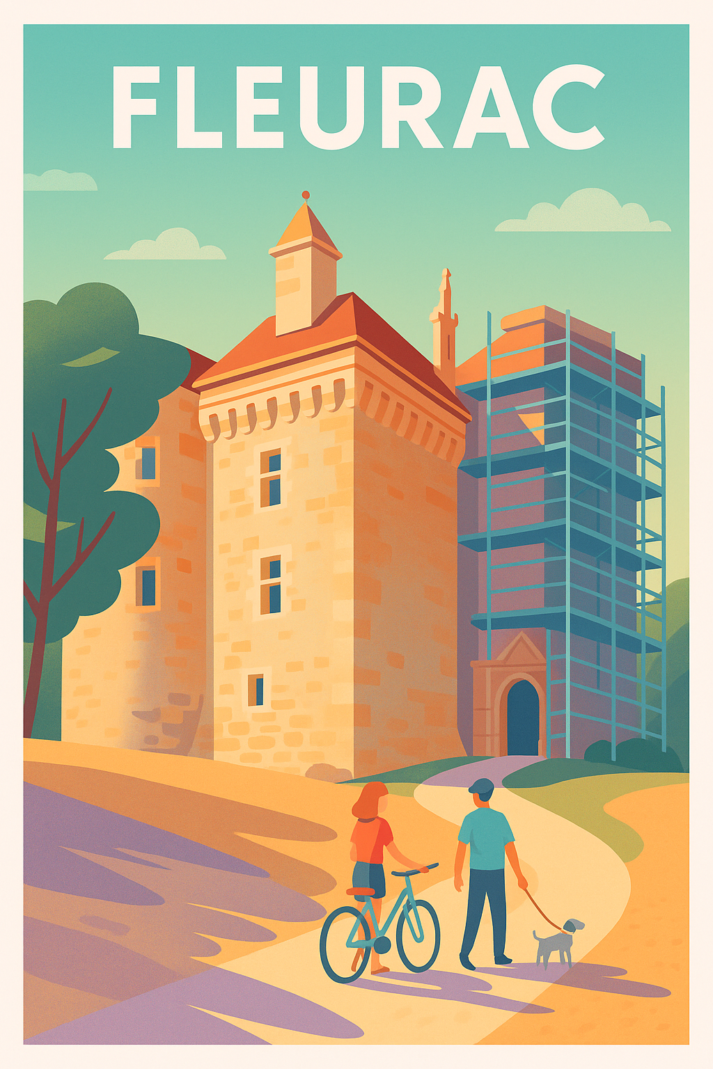Affiche Fleurac — Charme historique et douceur de vivre · poster d'art de Fleurac