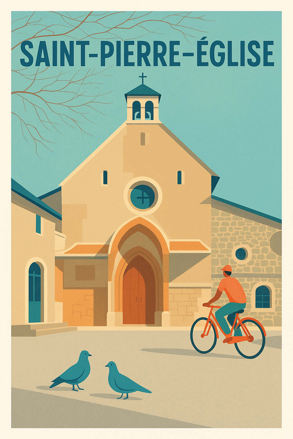 Affiche de Saint-Pierre-Église - Charme et sérénité au cœur du village