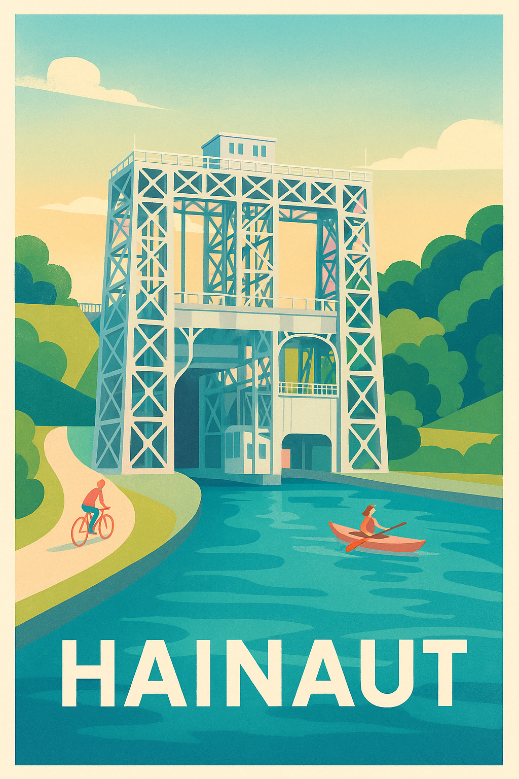 Affiche de Hainaut - Découvrez le charme industriel et naturel