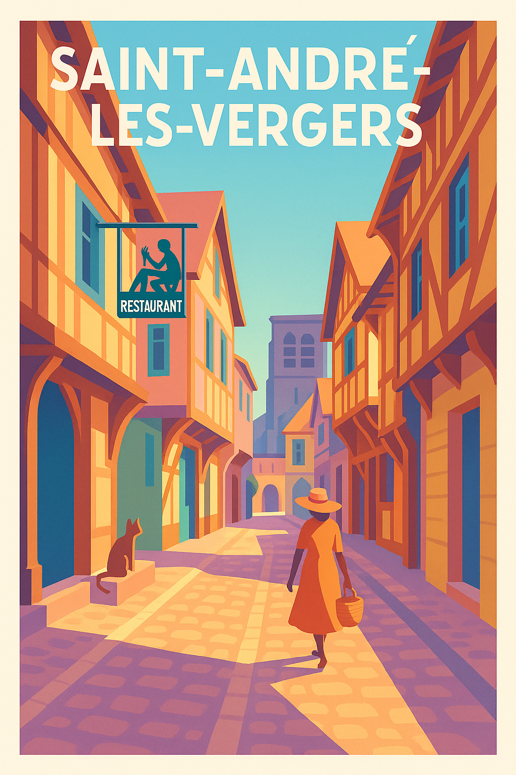 Affiche de Saint-André-les-Vergers - Flânerie dans les ruelles ensoleillées