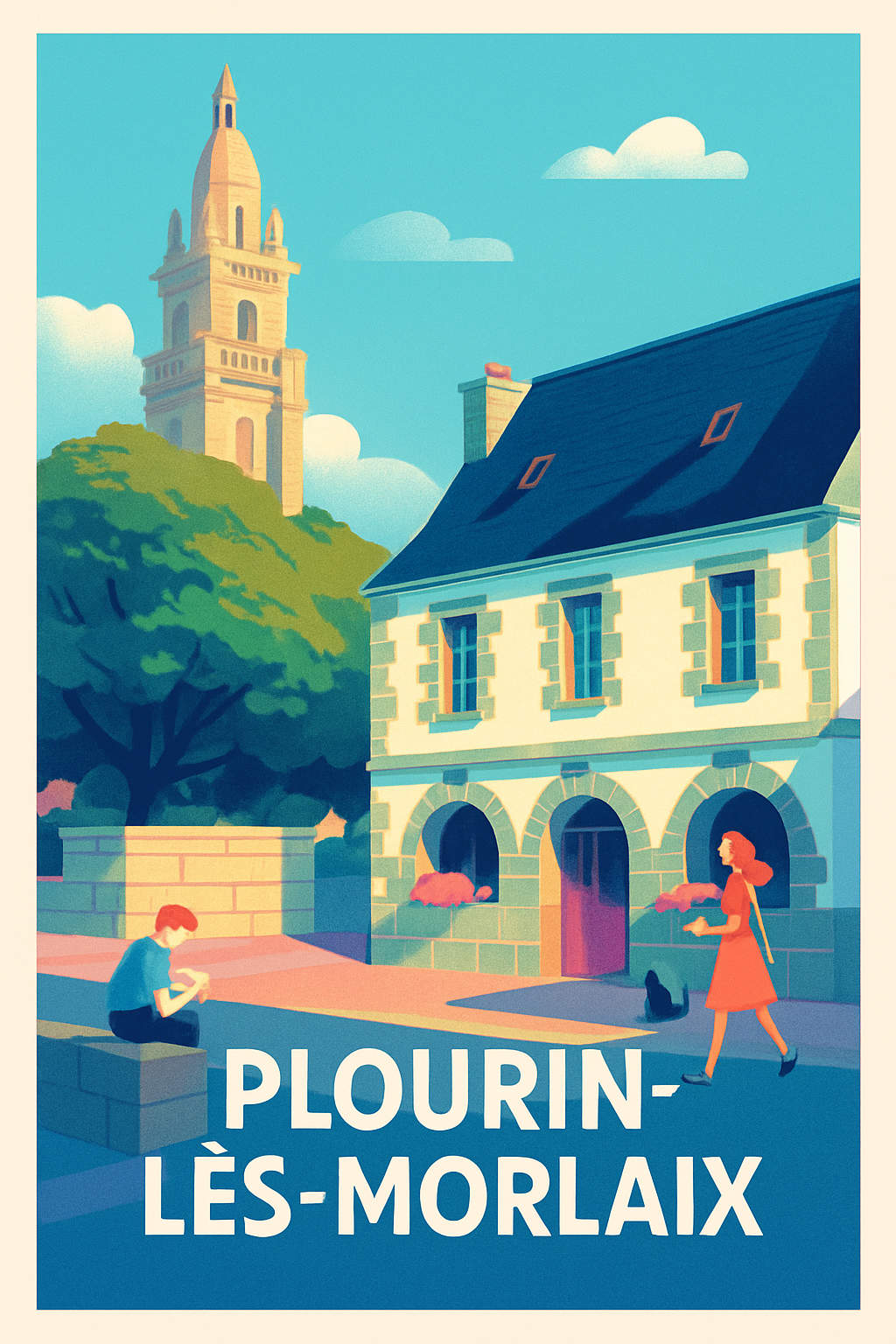 Affiche de Plourin-lès-Morlaix - Charme breton intemporel