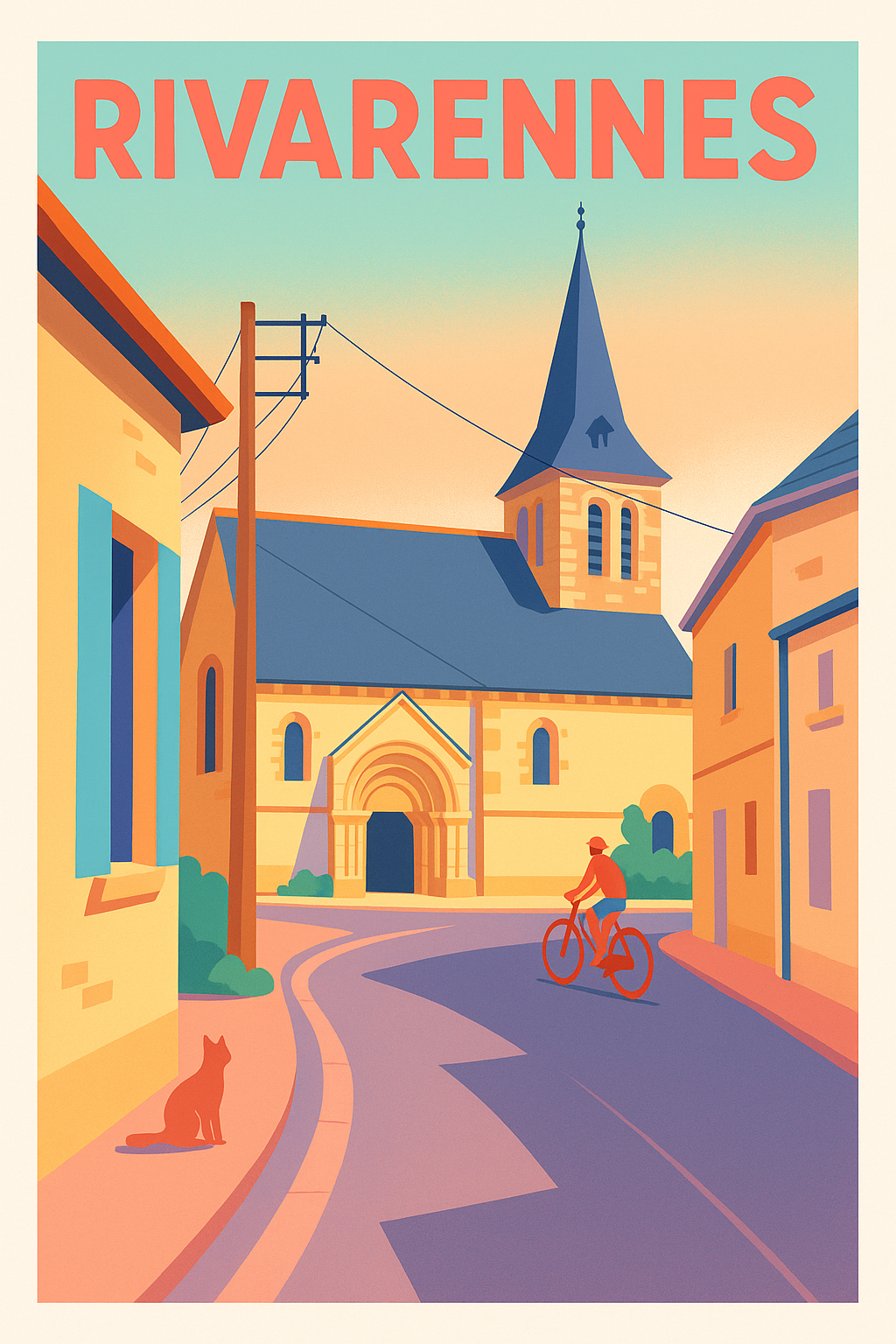 Affiche de Rivarennes - Charme paisible d'un village à la campagne