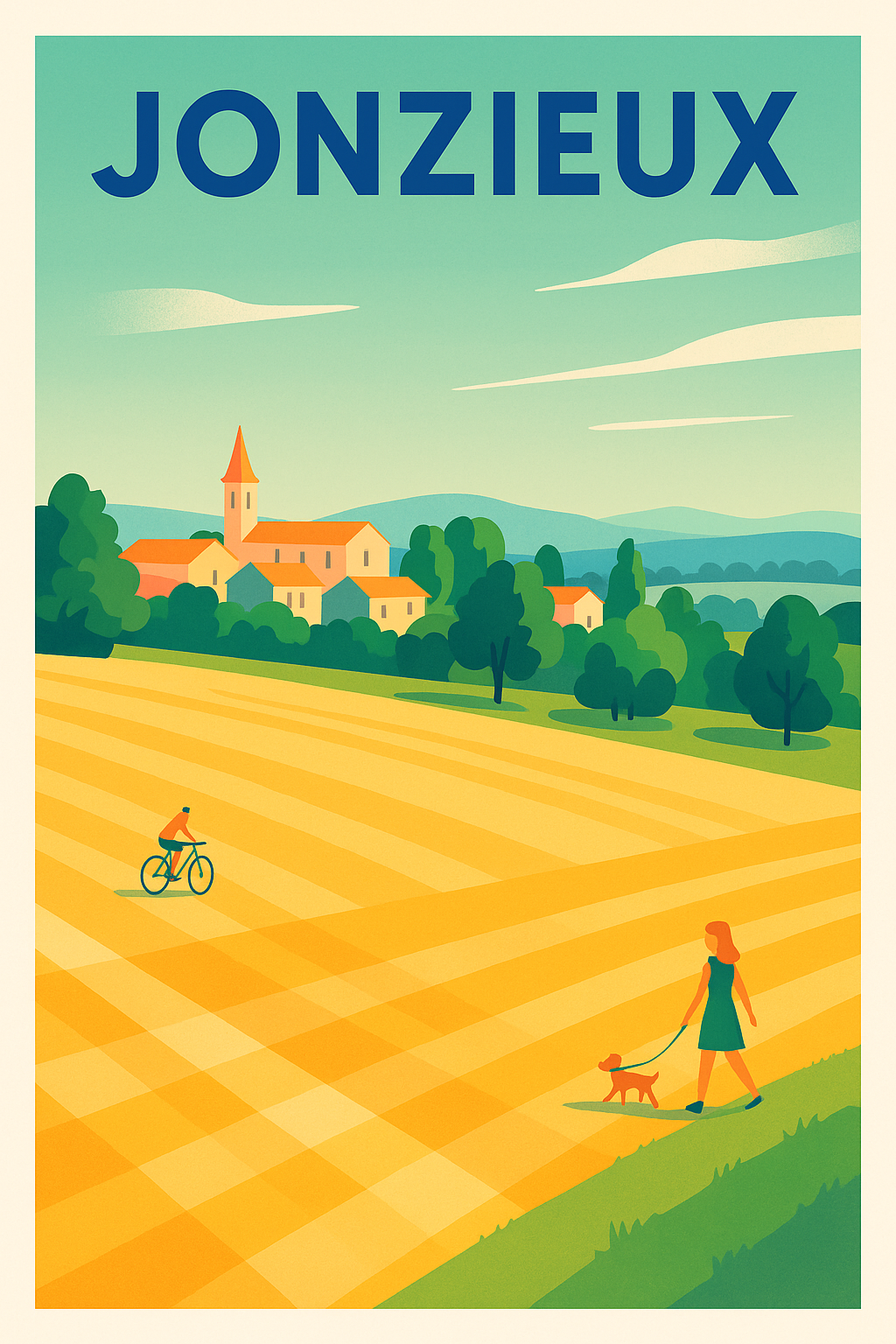 Affiche de Jonzieux - Charme champêtre et sérénité rurale
