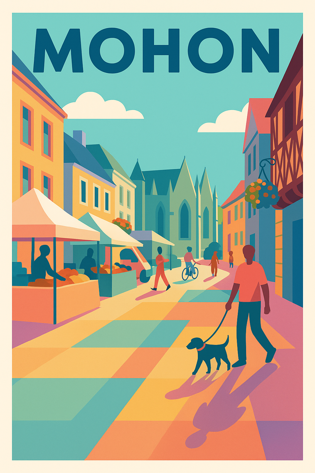 Affiche de Mohon - Le charme vibrant du marché en plein air
