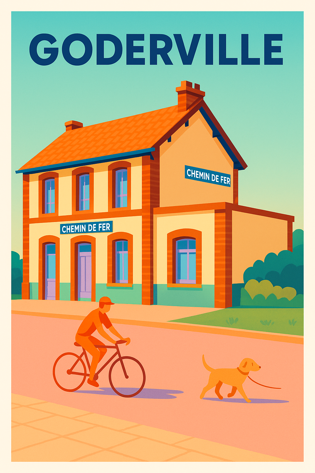 Affiche de Goderville - Charlies et promenade paisible au Chemin de Fer