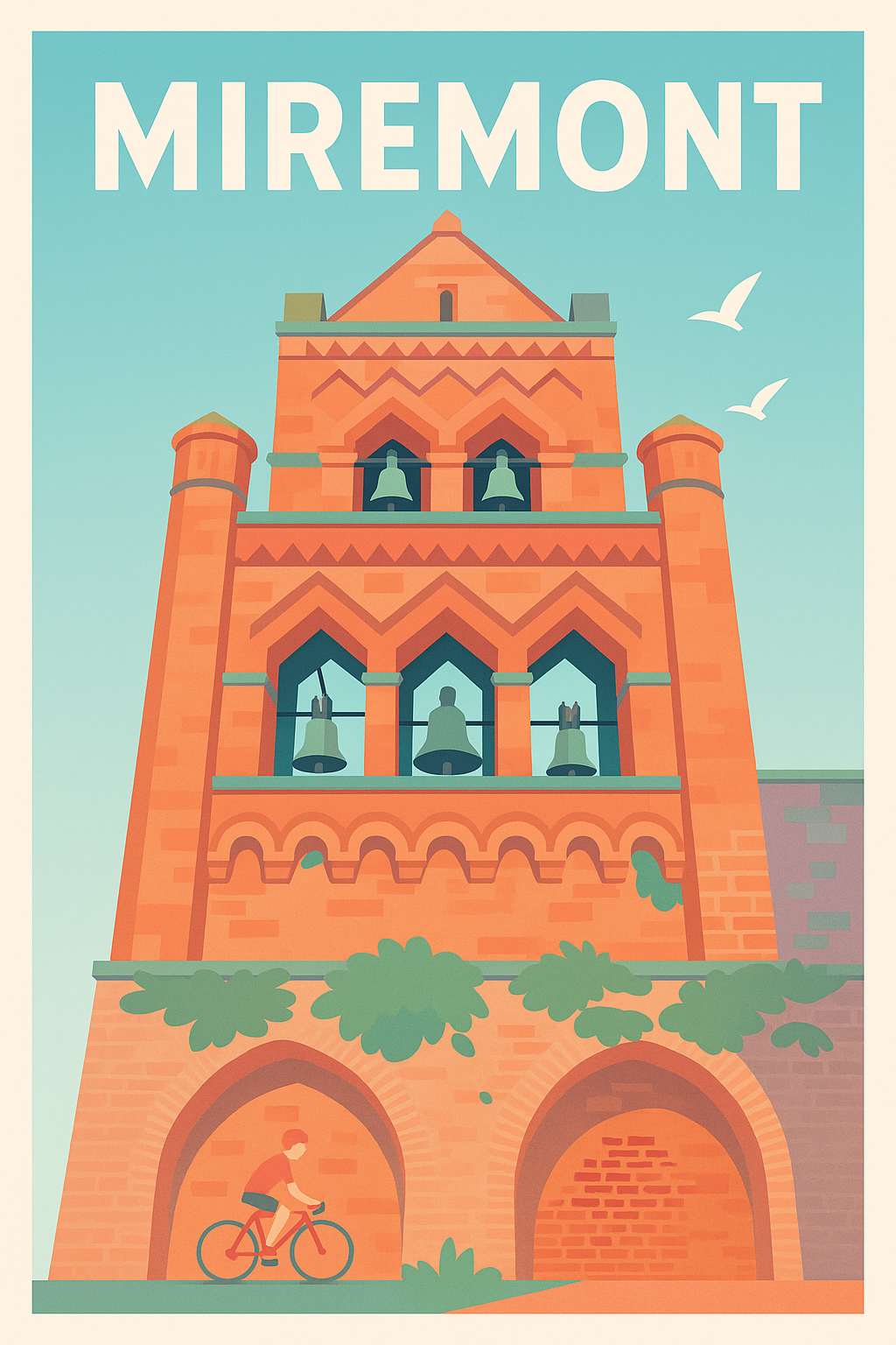 Affiche de Miremont - Charme et histoire en un poster vintage