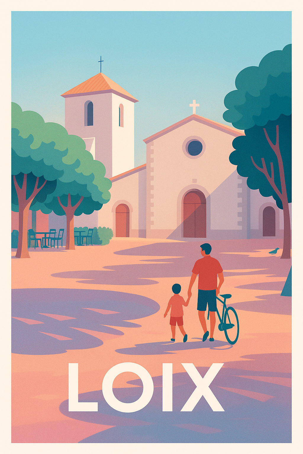 Affiche Loix — Douceur et sérénité en bord de village · poster d'art de Loix
