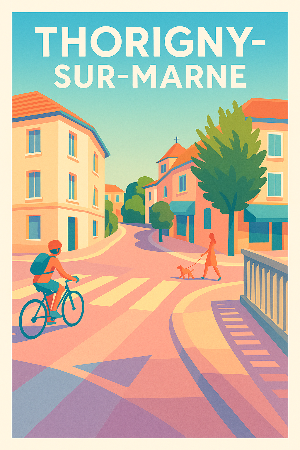 Affiche de Thorigny-sur-Marne - Ambiance paisible et colorée de la ville