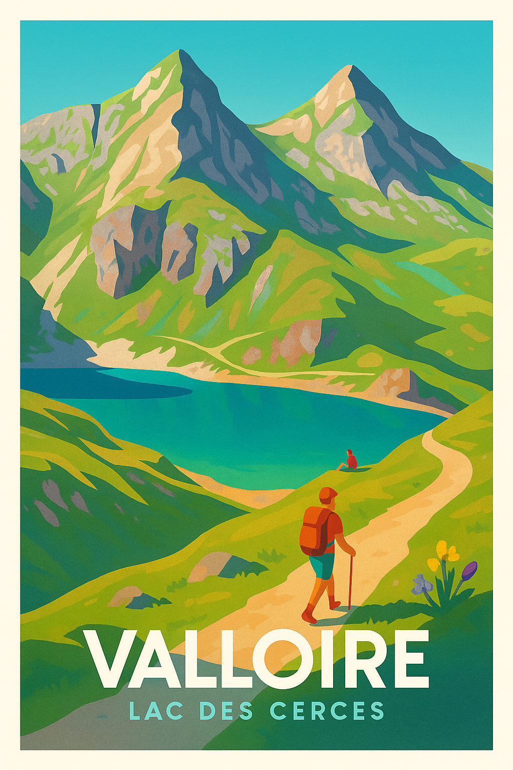 Affiche de Valloire - Évasion au Lac des Cerces