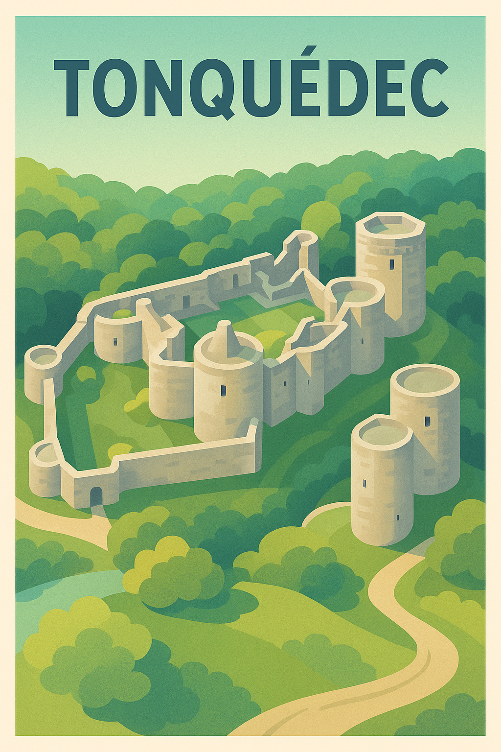 Affiche de Tonquédec - L'élégance médiévale en héritage
