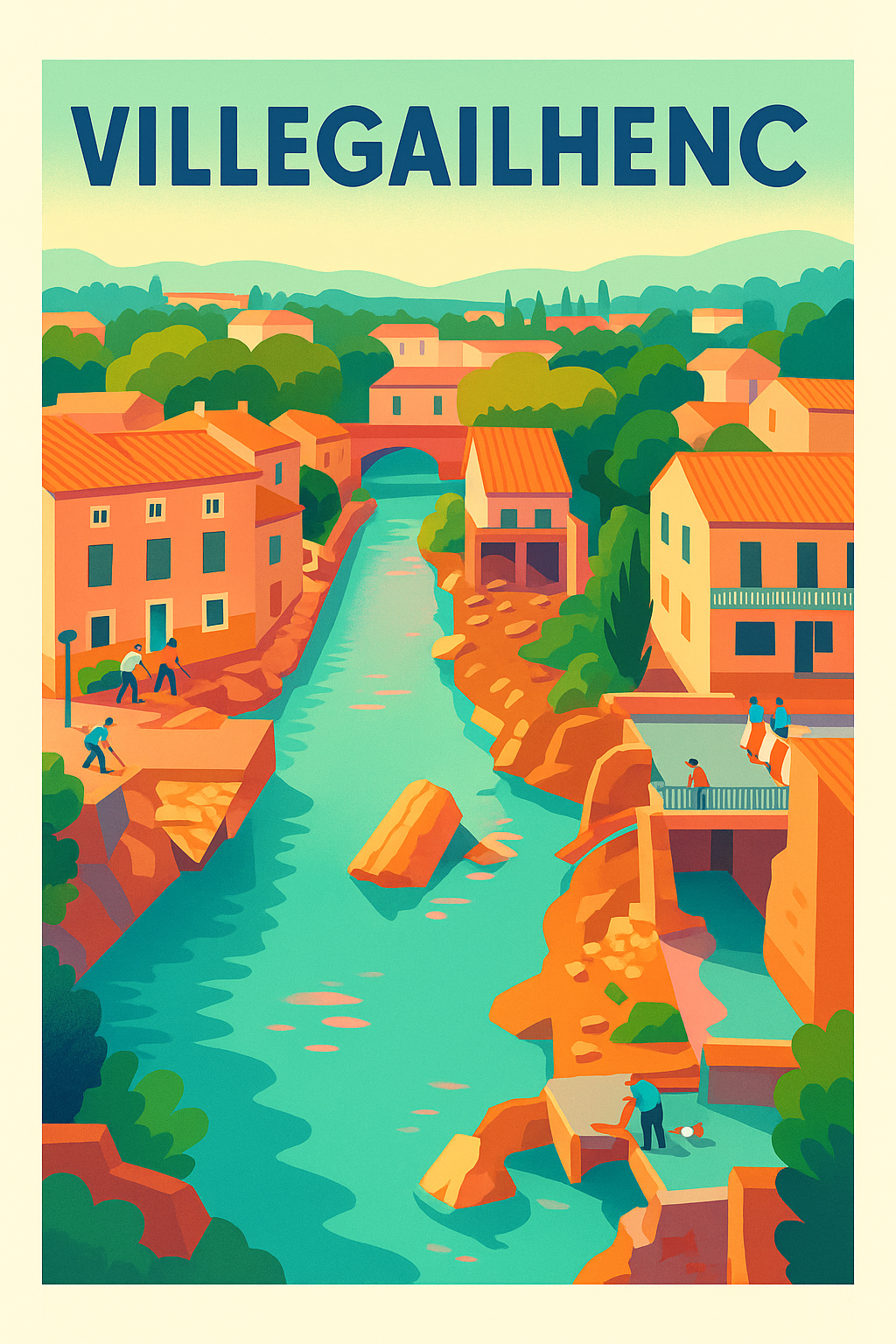 Affiche de Villegailhenc - Charme et sérénité au fil de l'eau