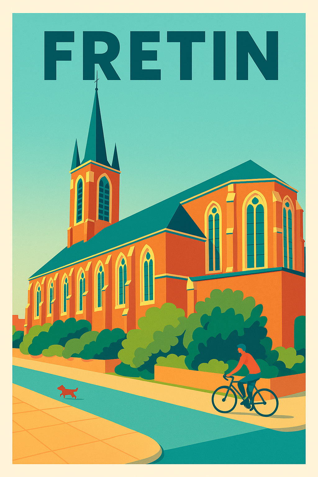 Affiche de Fretin - Charme architectural et douceur de vivre