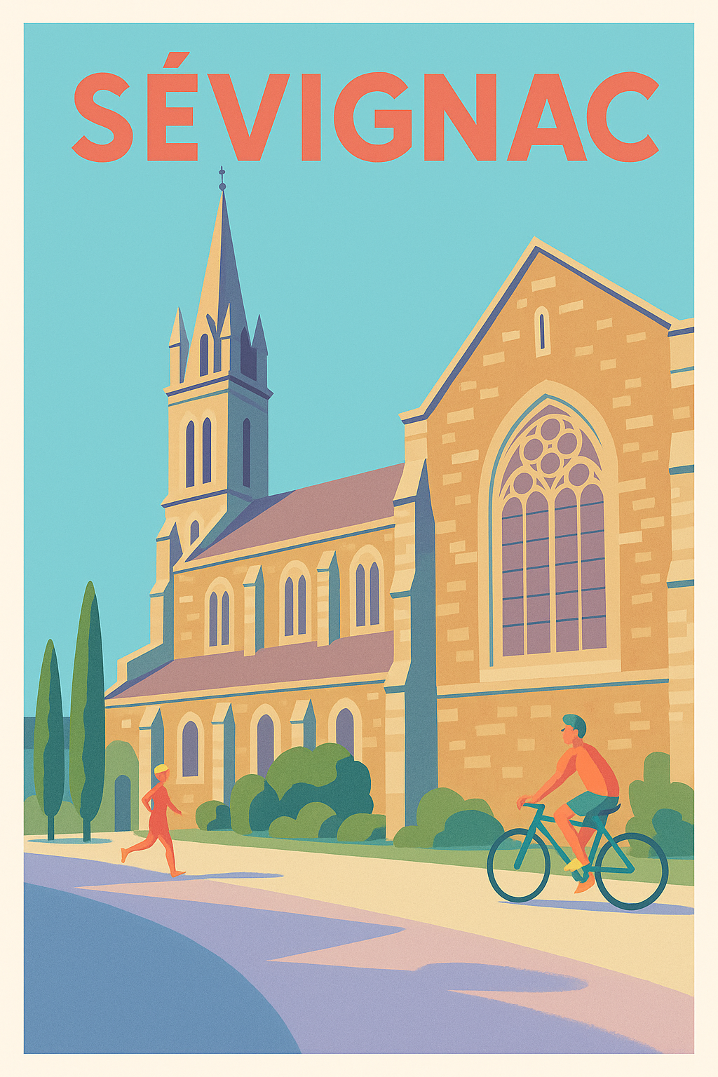 Affiche de Sévignac - Charme architectural et douceur de vie