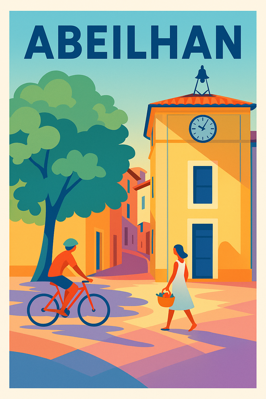 Affiche de Abeilhan - L'élégance douce d'un village ensoleillé