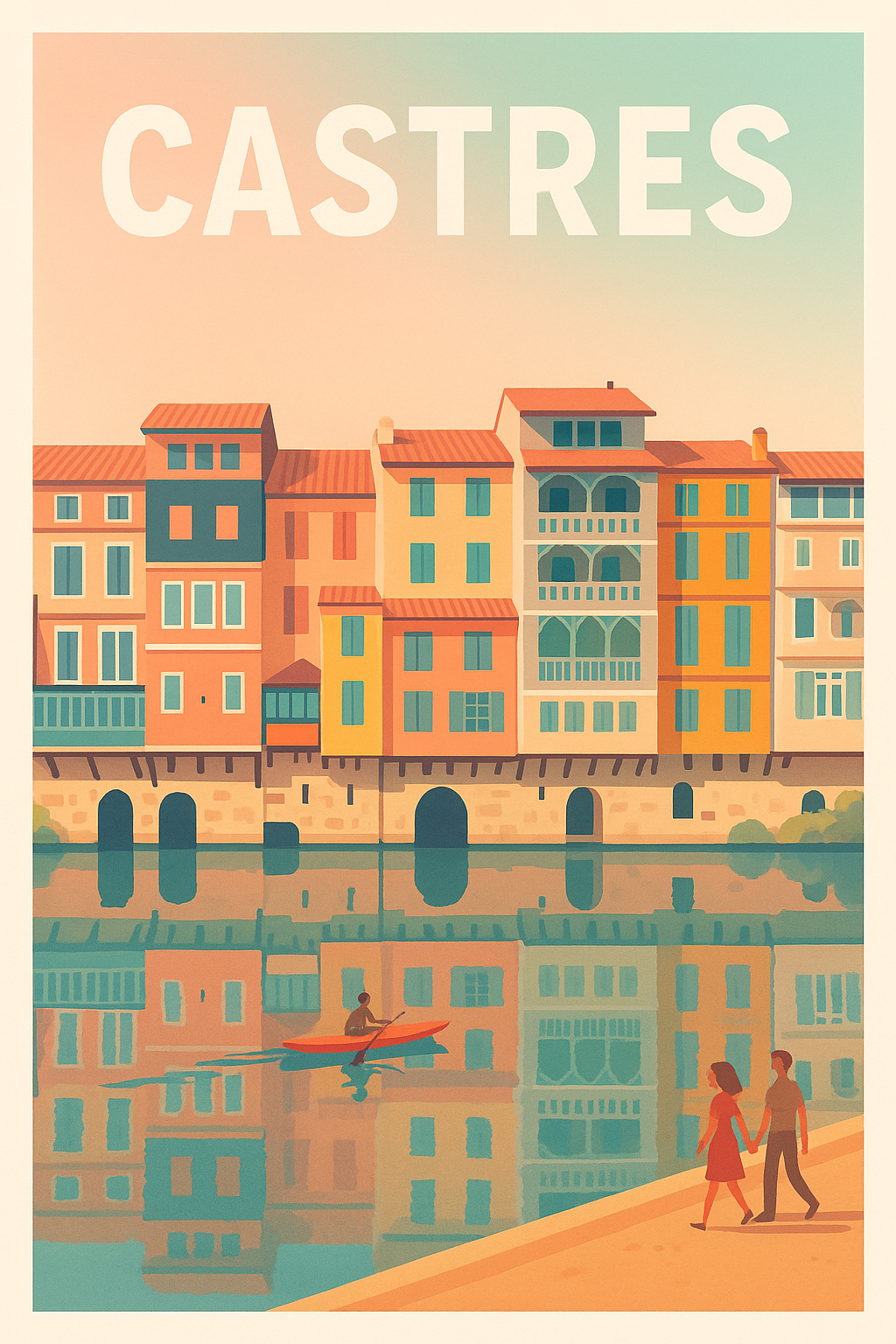 Affiche de Castres - Charme et douceur au fil de l'eau