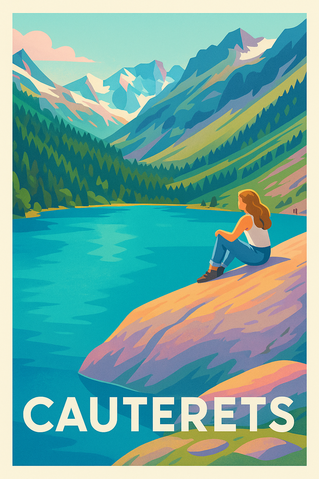 Affiche de Cauterets - Tranquillité au cœur des Pyrénées
